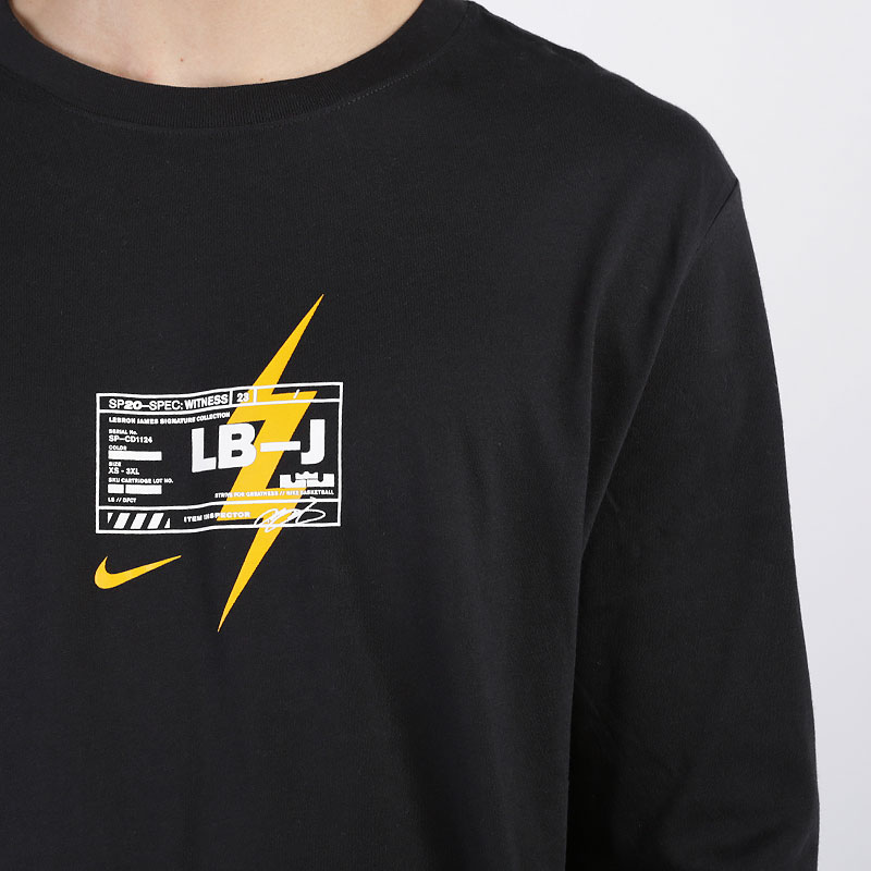   лонгслив Nike Dri-FIT LeBron `LB-J` CD1093-010 - цена, описание, фото 2